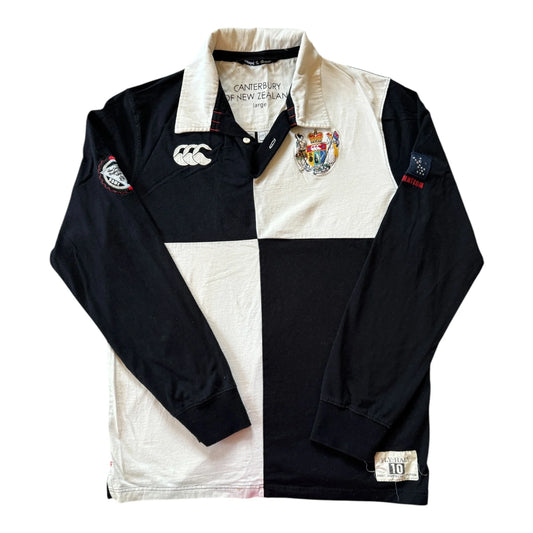 Large Canterbury Black and White Rugby Shirt