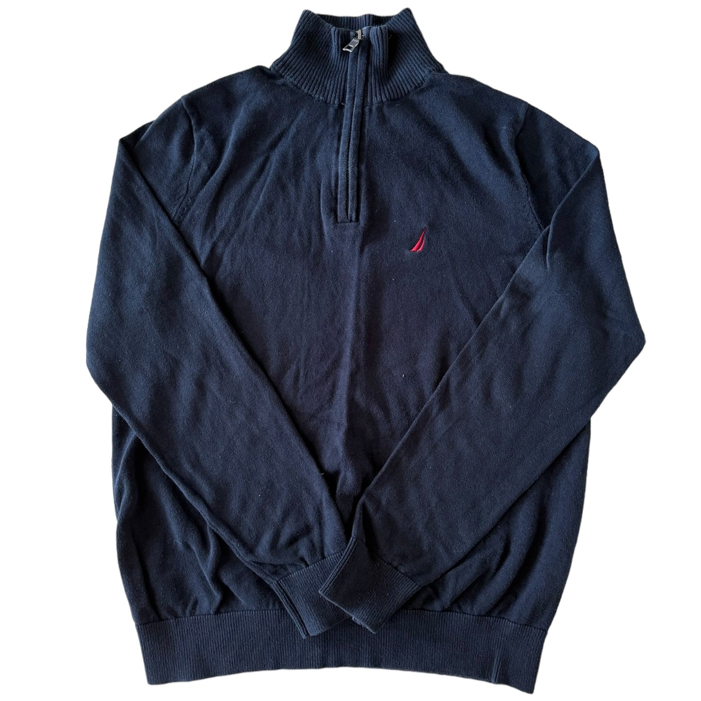 XS Nautica Knitted Navy 1/4 Zip Sweater