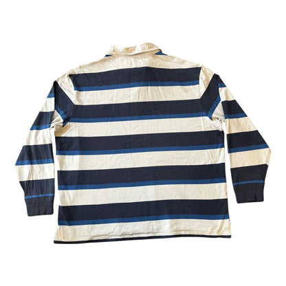 2XB Ralph Lauren Blue Striped Rugby Shirt