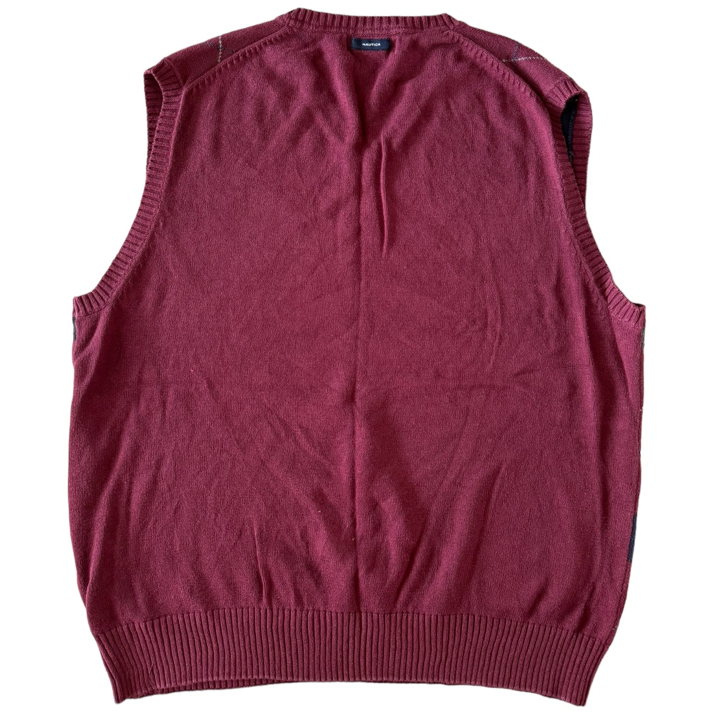 Medium Nautica Knitted Burgundy Sweater Vest