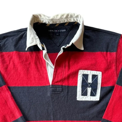 Small Tommy Hilfiger Red Rugby Shirts Top