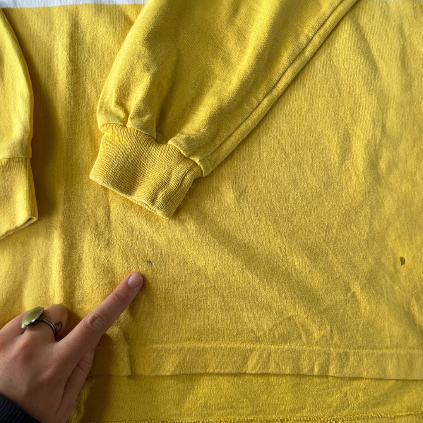 XL Eddie Bauer Yellow Striped Rugby Shirt