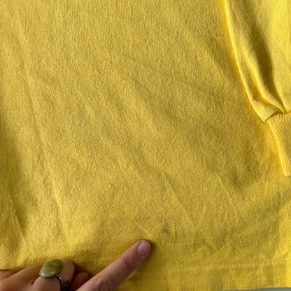 XL Eddie Bauer Yellow Striped Rugby Shirt