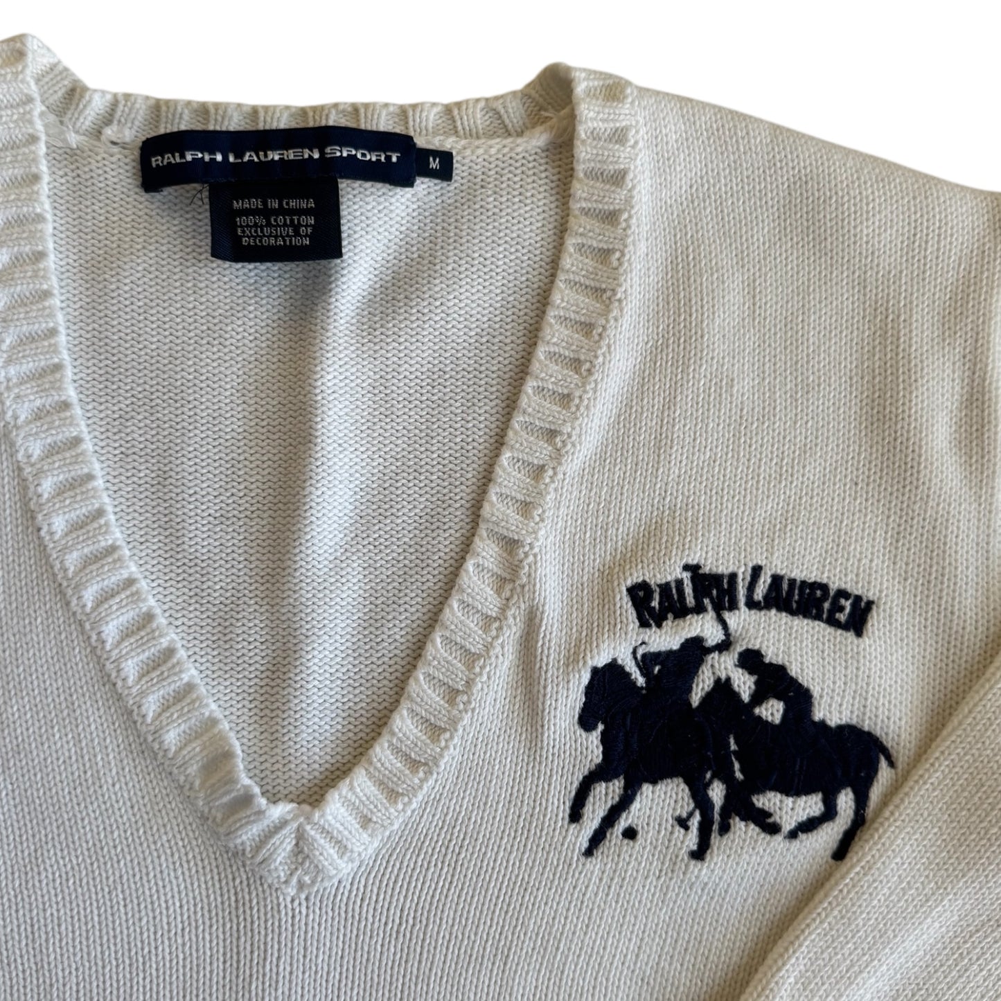 Women’s Medium Ralph Lauren White Knitted Sweater