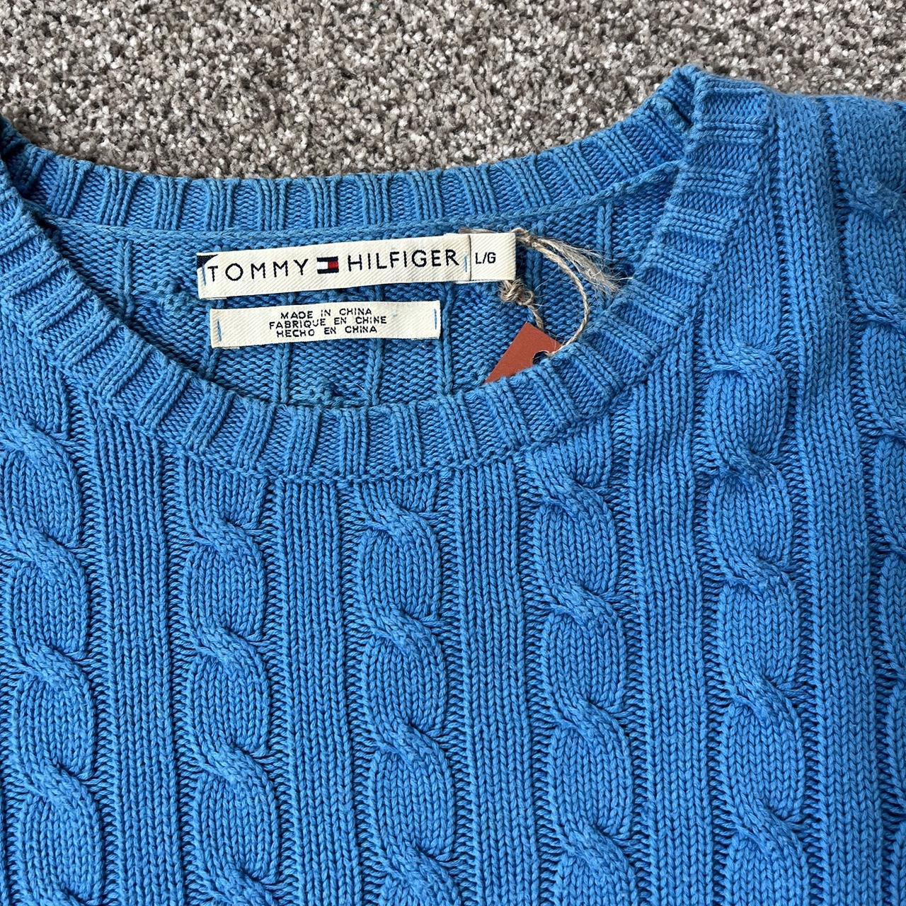 Large Tommy Hilfiger Blue Cable knit jumper